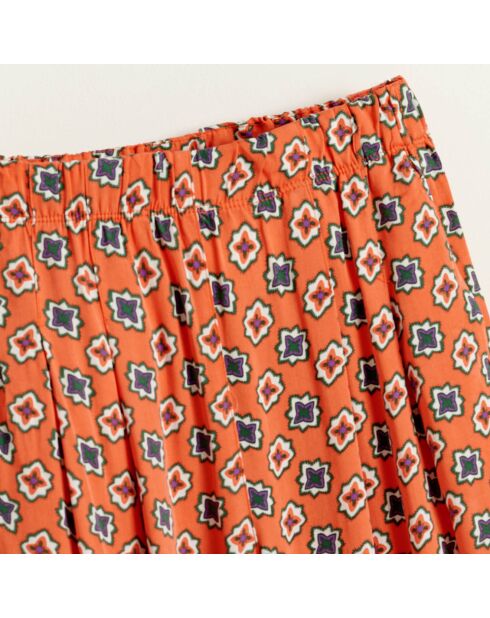 Pantalon Peanut ample à motif orange