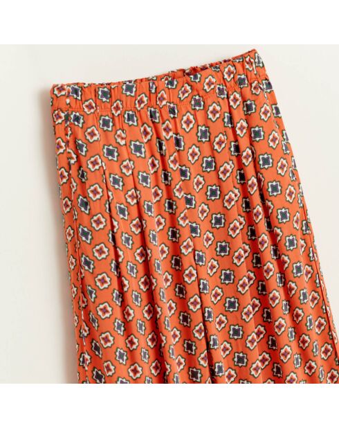 Pantalon Peanut ample à motif orange