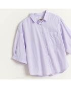 Chemise en Coton Ave ample mauve