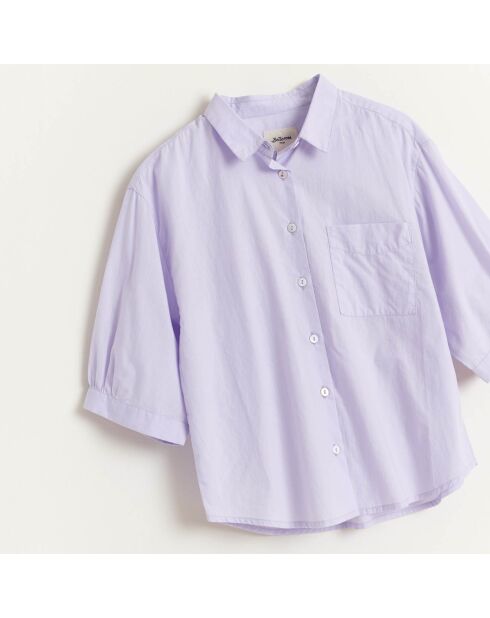 Chemise en Coton Ave ample mauve