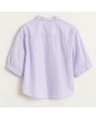 Chemise en Coton Ave ample mauve