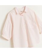 Chemise en Coton Ave unie rose pâle