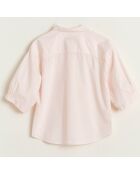 Chemise en Coton Ave unie rose pâle