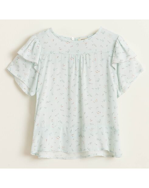 Blouse Pauw fluide imprimée bleu clair