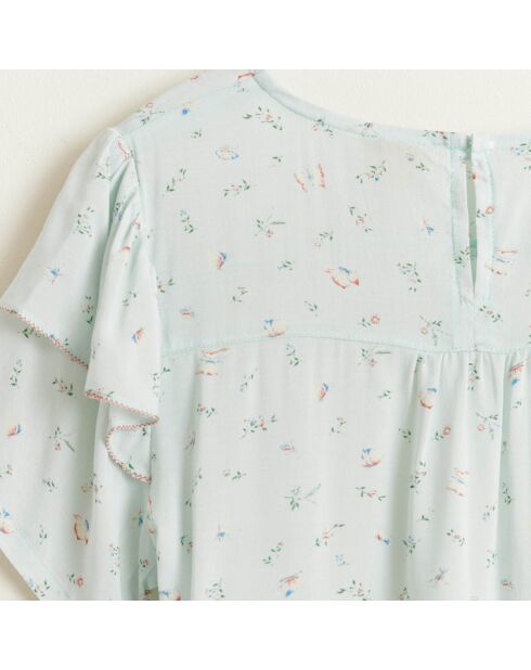 Blouse Pauw fluide imprimée bleu clair