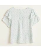 Blouse Pauw fluide imprimée bleu clair