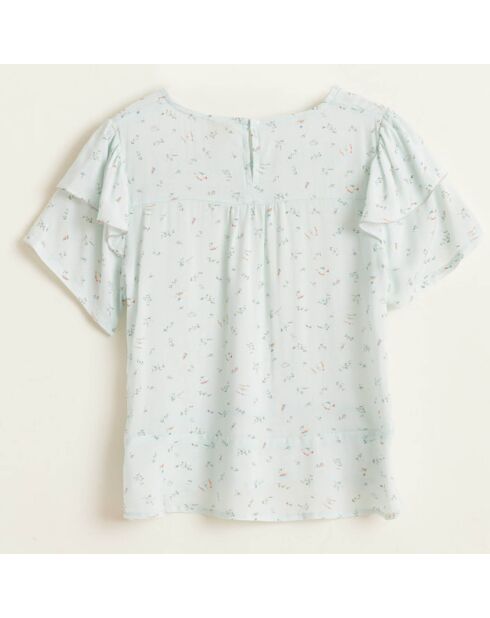 Blouse Pauw fluide imprimée bleu clair