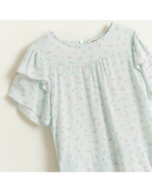 Blouse Pauw fluide imprimée bleu clair