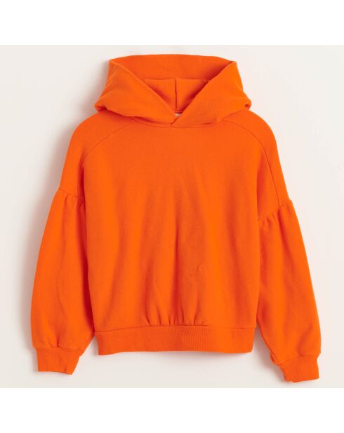 Sweat à capuche en Coton Vania orange