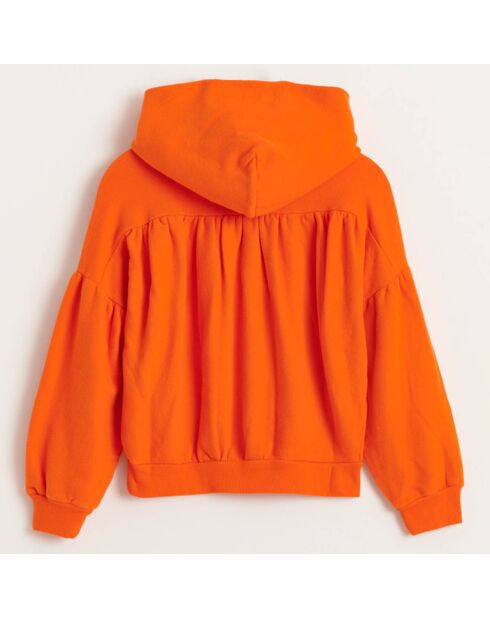 Sweat à capuche en Coton Vania orange