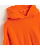 Sweat à capuche en Coton Vania orange