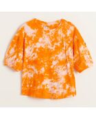 T-Shirt en Coton Adia tie & dye orange/rose