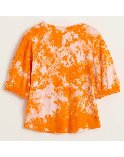 T-Shirt en Coton Adia tie & dye orange/rose