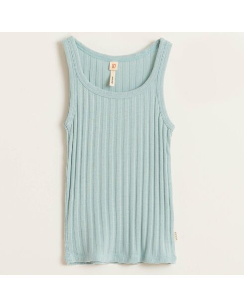 Débardeur en Tricot côtelé Gram bleu clair