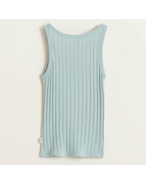 Débardeur en Tricot côtelé Gram bleu clair