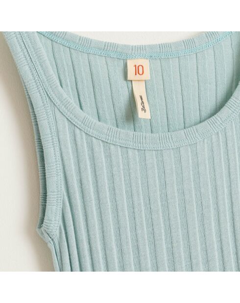 Débardeur en Tricot côtelé Gram bleu clair