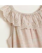 Top en Coton Pupil à broderie anglaise multicolore