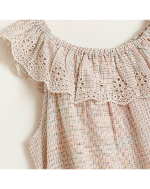 Top en Coton Pupil à broderie anglaise multicolore