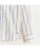Chemise en Coton Ganix rayée blanc/bleu