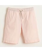 Bermuda en Coton Pawl rose pâle