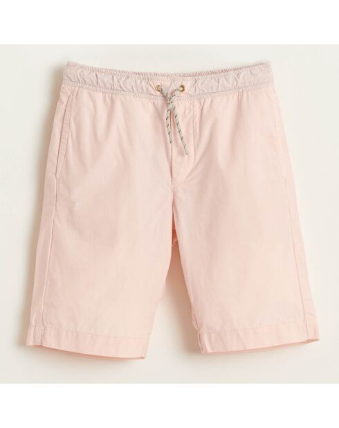 Bermuda en Coton Pawl rose pâle