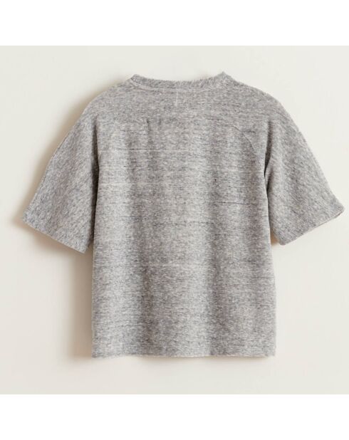 T-Shirt en Coton Vopa chiné gris