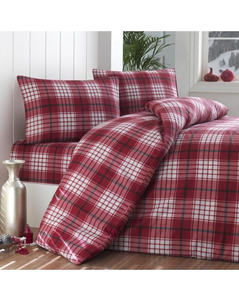 Parure housse de couette Burberry rouge/blanc