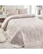 Set di coperte Kraliçe beige/bianco