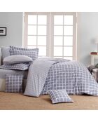 Parure Housse de couette & 2 Taies Classic bleu/blanc - 240x220 cm