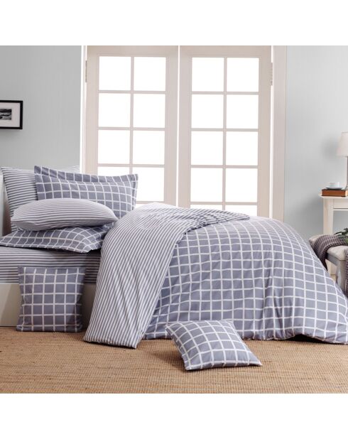 Klassiek blauw/wit dekbedovertrek en 2 kussenslopen set - 240x220 cm