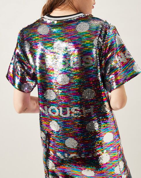 Top Sparkle en sequins multicolore