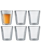 6 Verres double paroi Canteen transparents - 0.20 L