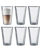 6 Verres double paroi Canteen transparents - 0.40 L