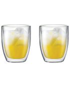 2 Verres double paroi Bistro transparents - 0.45 L