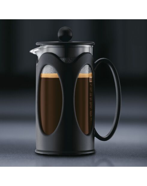 Cafetière à piston 3 tasses Kenya noire - 0.35 L