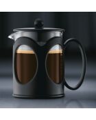 Cafetière à piston 4 tasses Kenya noire - 0.5 L