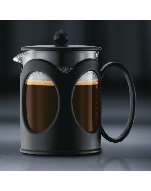 Cafetière à piston 4 tasses Kenya noire - 0.5 L