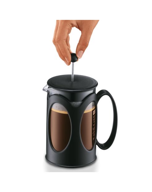 Cafetière à piston 4 tasses Kenya noire - 0.5 L