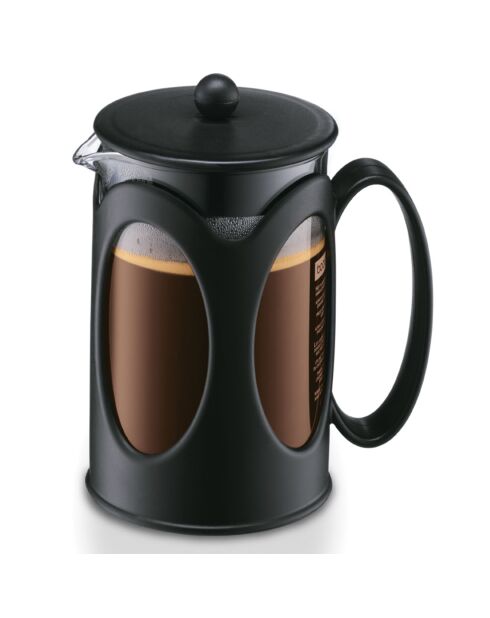 Cafetière à piston 4 tasses Kenya noire - 0.5 L