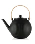Douro Mattschwarze Teekanne mit Filterkolben aus Edelstahl, 1,5 l