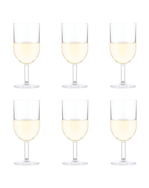 6 Verres à vin blanc Oktett transparents - 0.23 L