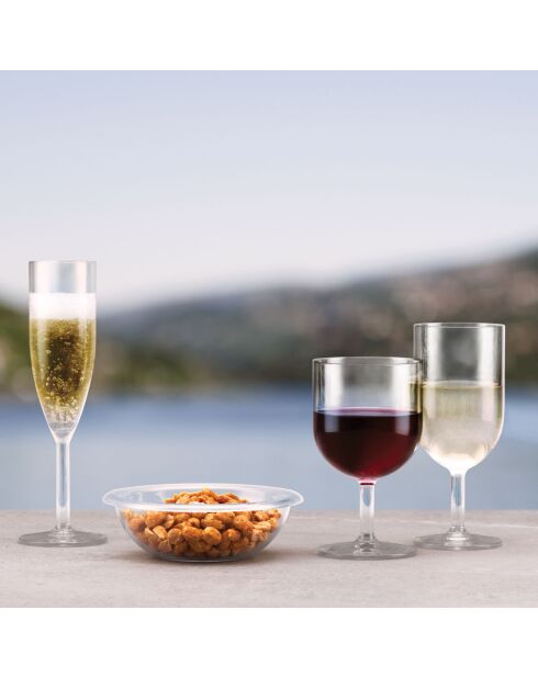 6 Flûtes à Champagne Oktett transparentes - 0.12 L