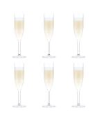 6 Flûtes à Champagne Oktett transparentes - 0.12 L