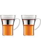 2 Verres à café avec anse Assam brillants - 0.35 L