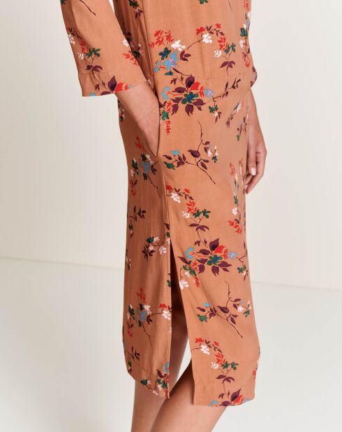 Robe Heisho imprimée orange