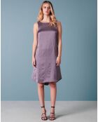 Robe en Lin mélangé Saida mauve