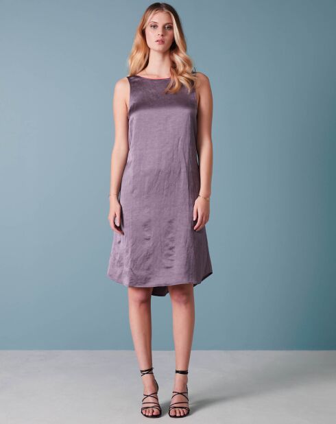Robe en Lin mélangé Saida mauve