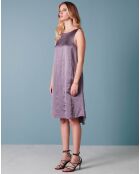 Robe en Lin mélangé Saida mauve