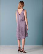 Robe en Lin mélangé Saida mauve