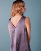 Robe en Lin mélangé Saida mauve